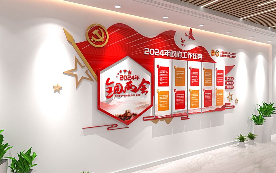 2024年政府十大工作任务文化墙设计_第2张图 2024年政府十大工作任务文化墙设计_第2张图