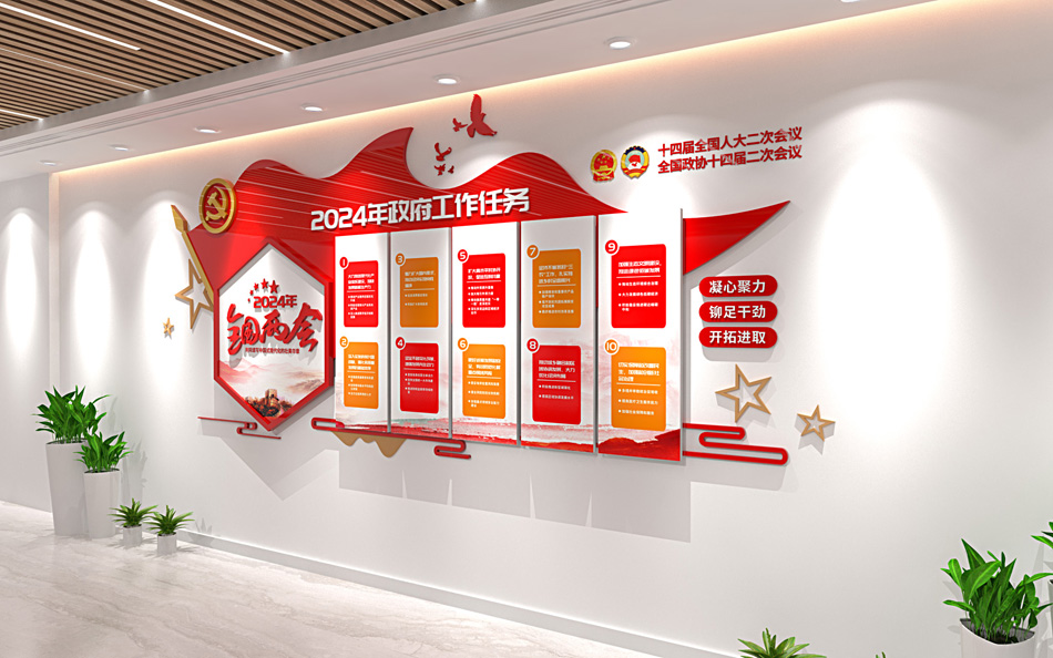 2024年政府十大工作任务文化墙设计_第3张图 2024年政府十大工作任务文化墙设计_第3张图