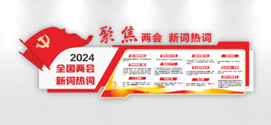2024聚焦两会新词热词党建文化墙_第2张图 2024聚焦两会新词热词党建文化墙_第2张图