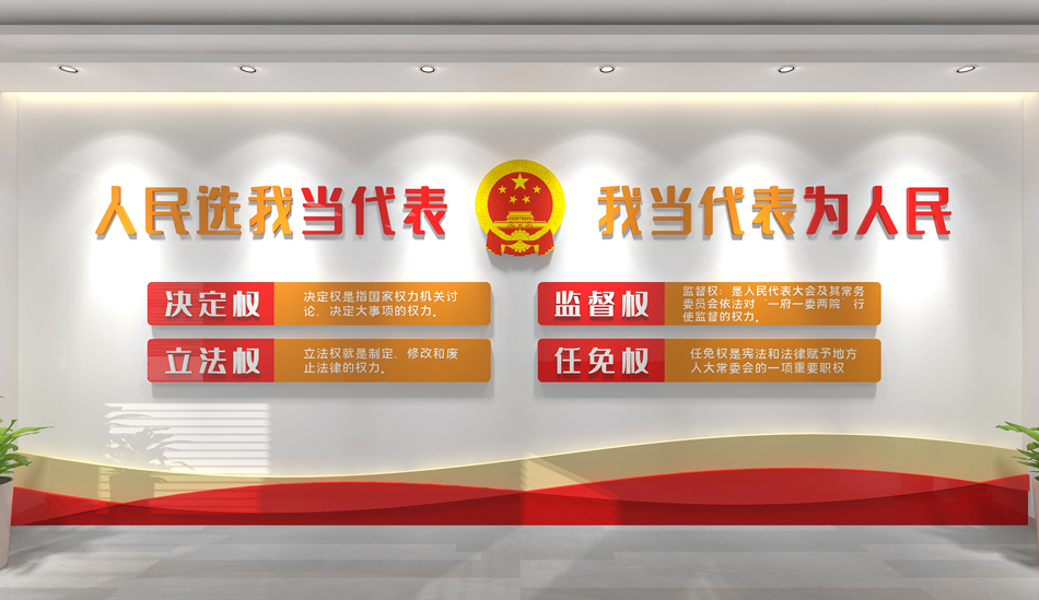 人大代表之家党建文化墙效果图