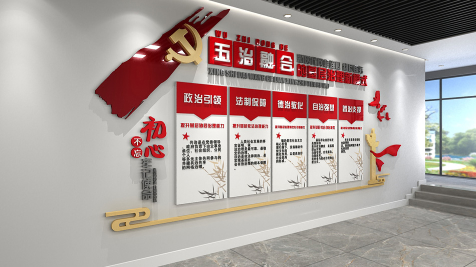 五治融合基层管理新模式社区党建文化墙设计_第1张图 五治融合基层管理新模式社区党建文化墙设计_第1张图