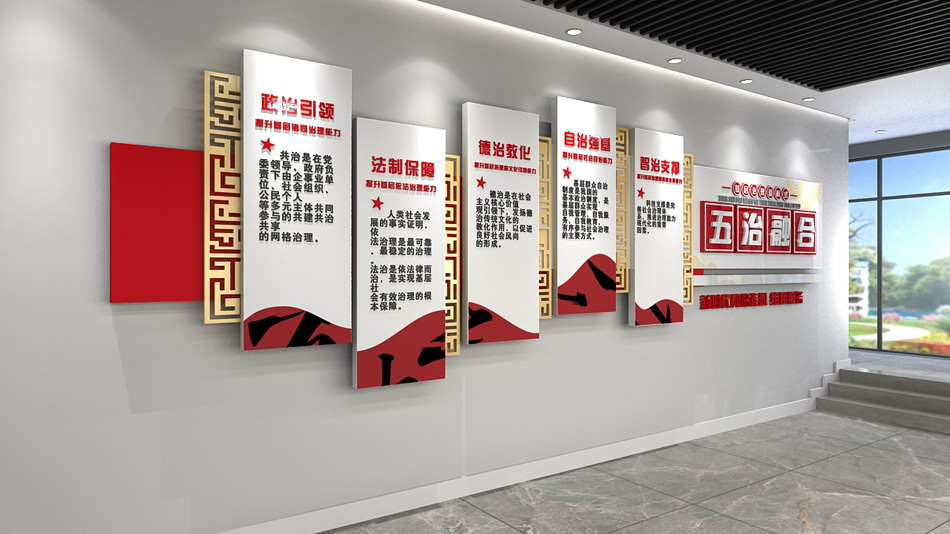 大气五治融合基层管理新模式社区党建文化墙_第1张图 大气五治融合基层管理新模式社区党建文化墙_第1张图