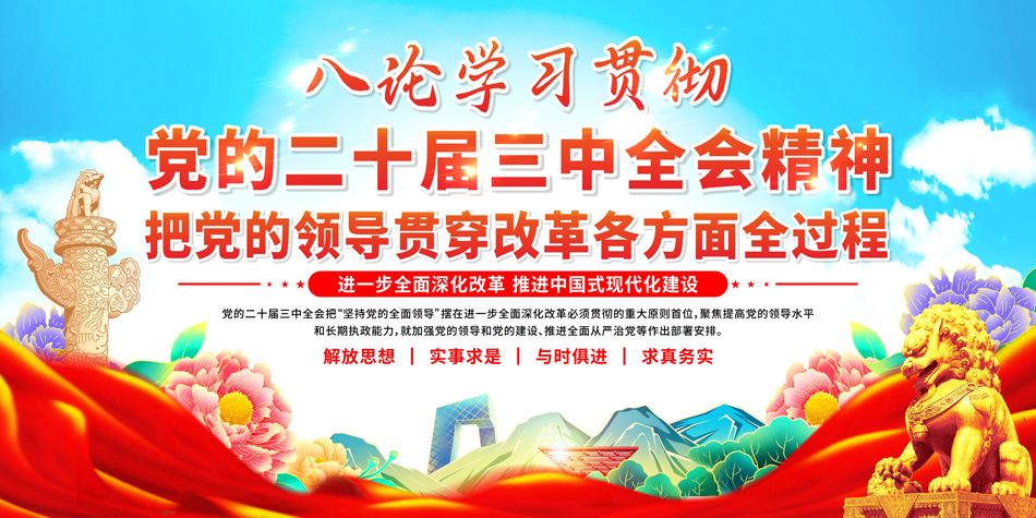 学习党的二十届三中全会精神展板图